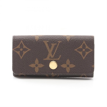 LOUIS VUITTON Multicles 4 key holder M69517 Monogram canvas Brown Used Women LV