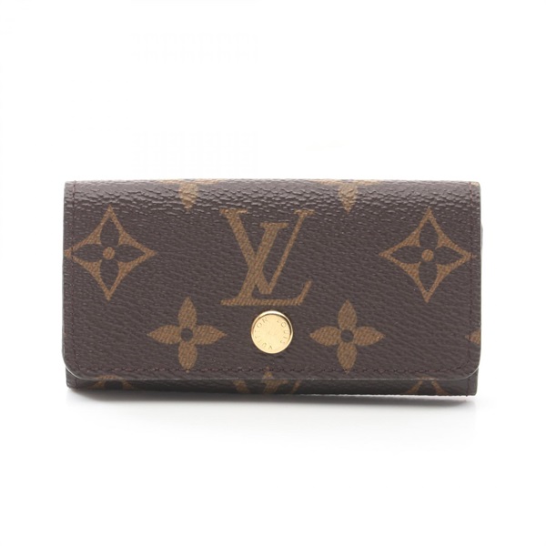 LOUIS VUITTON Multicles 4 key holder M69517 Monogram canvas Brown Used Women LV