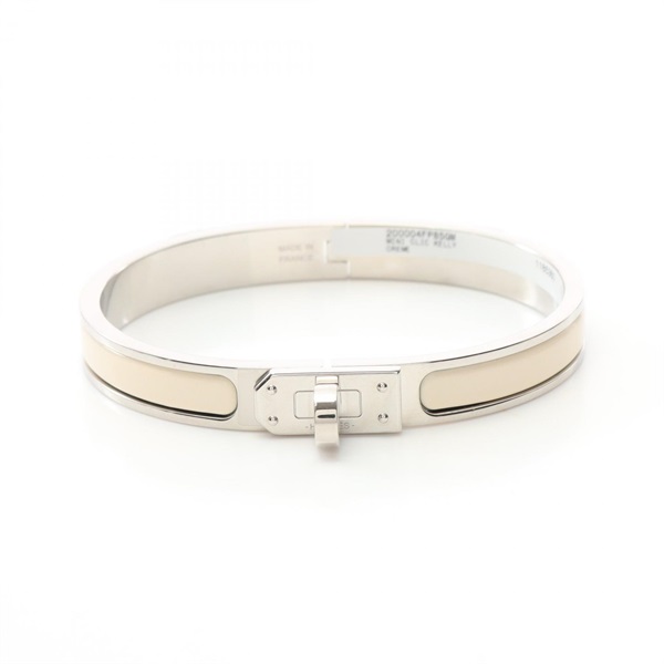 HERMES Mini Click Kelly Bangle Bracelet Stainless Steel enamel Women