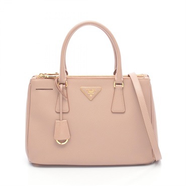 PRADA SAFFIANO LUX Galleria Shoulder Crossbody Handbag BN1801 leather Pink Used