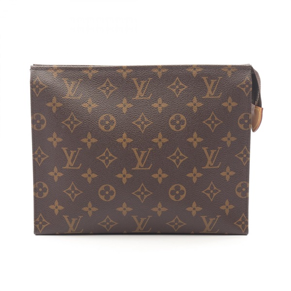 LOUIS VUITTON Poche Toilette 26 Clutch bag M47542 Monogram canvas Brown Used LV