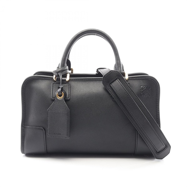 LOEWE Amazona 28 crossbody shoulder Handbag 352.30.N03 leather Black Used Women