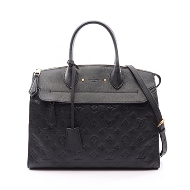 LOUIS VUITTON Pont Neuf GM Shoulder Handbag M41753 Monogram empreinte Black Used