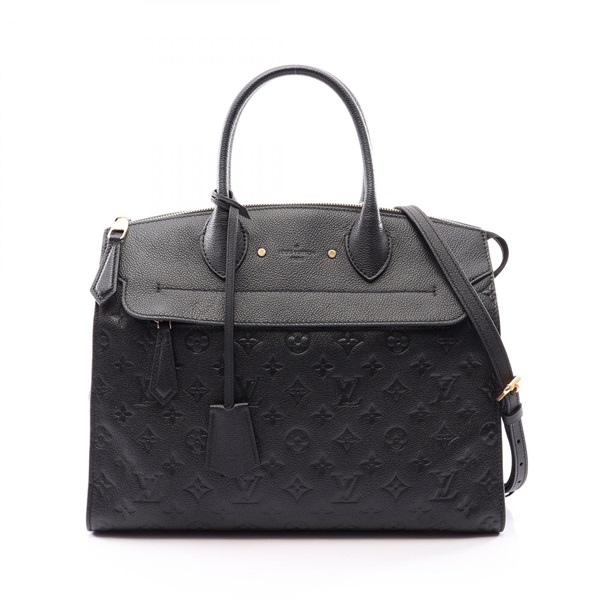 LOUIS VUITTON Pont Neuf GM Shoulder Handbag M41753 Monogram empreinte Black Used