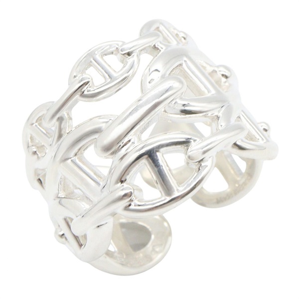 HERMES Chaine d'Ancre Enchaunée GM Ring Silver925 Used Unisex Us size 8.25 #59