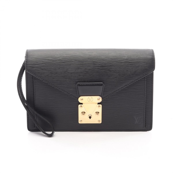 LOUIS VUITTON Sellier Dragonne business clutch bag M52612 Epi black used LV