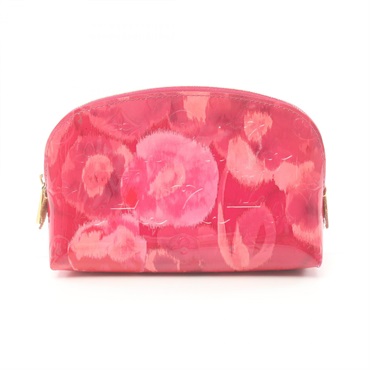 LOUIS VUITTON Pochette Cosmetic zip Pouch M90045 Ikat Flower Vernis Rose Indian