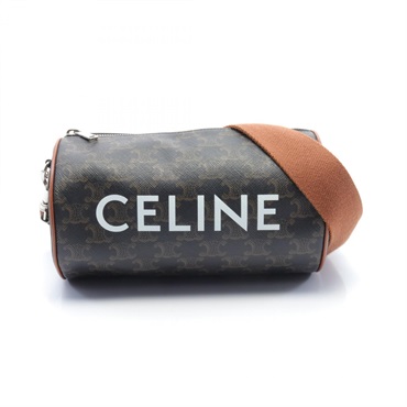 CELINE Triomphe Shoulder Bag 110052EKK canvas leather Brown Used Women crossbody