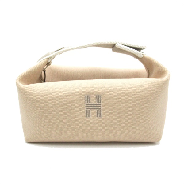 HERMES Bride Brac PM Accessory pouch purse bag Toile H canvas SHW Natural Used