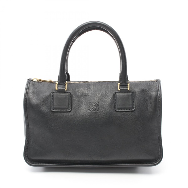 LOEWE anagram Tote Hand bag leather Black Used Women