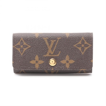 LOUIS VUITTON Multicles 4 key holder M69517 Monogram Leather Brown Used Women LV