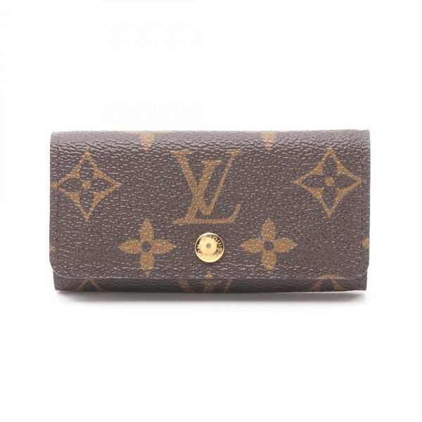 LOUIS VUITTON Multicles 4 key holder M69517 Monogram Leather Brown Used Women LV