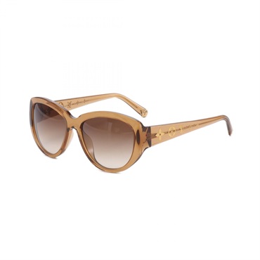 LOUIS VUITTON Opulence Cat Eye sunglasses Z0625E Plastic Brown Gold Used Women