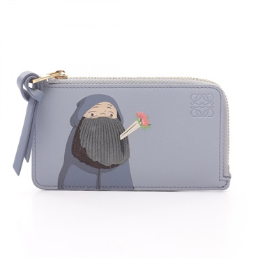 LOEWE× STUDIO GHIBLI Howl's Moving Castle Markl Coin Purse C643Z40X Leather Blue