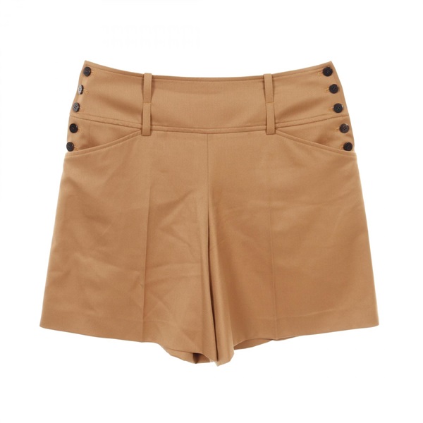 HERMES Pants wool Brown Used Women size 38