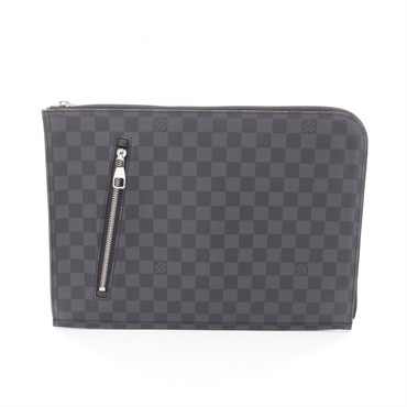 LOUIS VUITTON Poche Document business clutch bag N48247 Damier Graphite Black LV