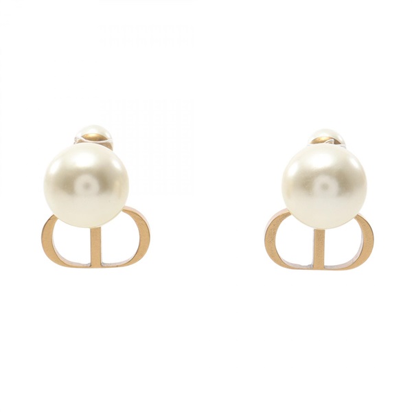 Christian Dior Tribales Pierced earrings Gold Plated Artificial pearl Used