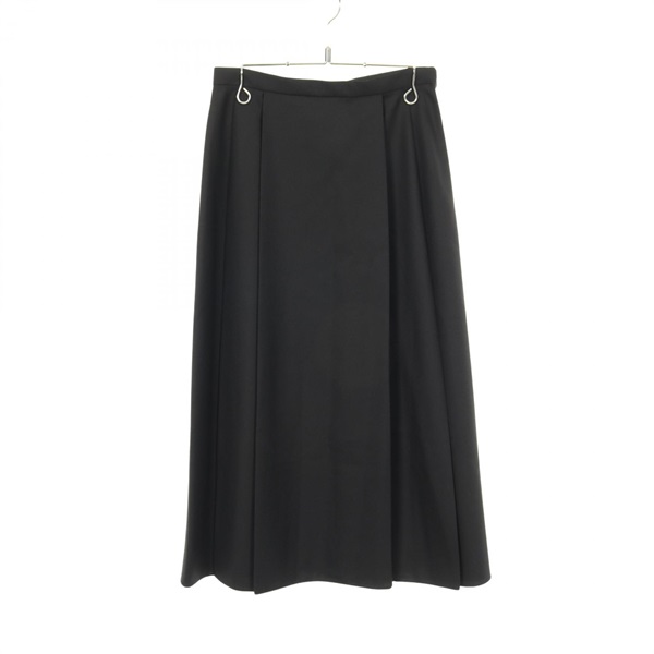 Christian Dior D UNIFORME Pleated skirt wool Black #34 Used Women