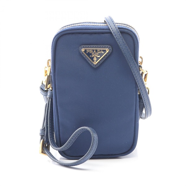 PRADA TESSUTO Shoulder crossbody Bag 1N1860 Nylon Saffiano leather Blue Used