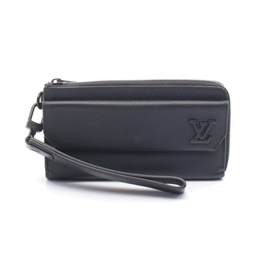 LOUIS VUITTON Zippy wallet L-shaped zipper long purse M69831 Aerogram Noir used