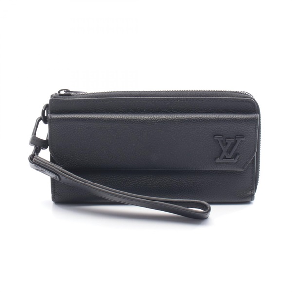 LOUIS VUITTON Zippy wallet L-shaped zipper long purse M69831 Aerogram Noir used