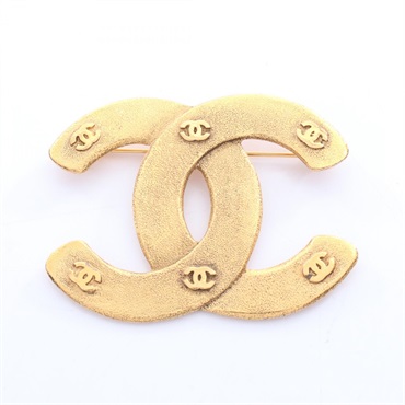CHANEL COCO Mark Brooch Pin Gold Plated Used Women CC
