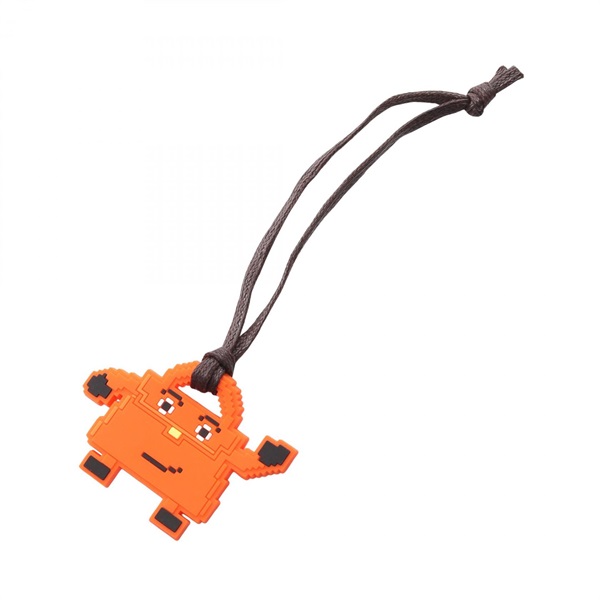 HERMES Kelly Doll Bag charm Rubber Orange Multicolor Used Women