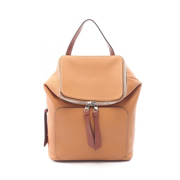 LOEWE Goya Mall Backpack 307.12UU15 leather Brown Used Women