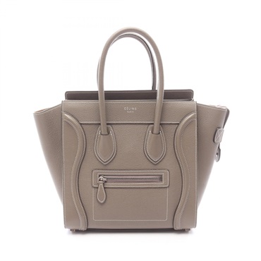CELINE Luggage micro shopper Tote Bag 167793 leather Other Gurege Used Women