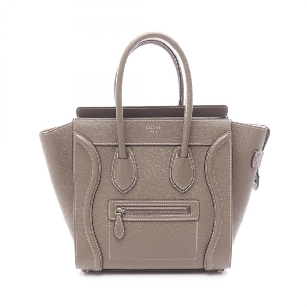 CELINE Luggage micro shopper Tote Bag 167793 leather Other Gurege Used Women