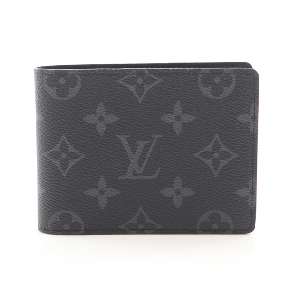LOUIS VUITTON Portefeuille Multiple wallet M61695 Monogram eclipse Black LV used