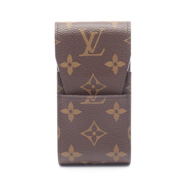 LOUIS VUITTON Etui Cigarette cases M63024 Monogram canvas Brown Used unisex LV