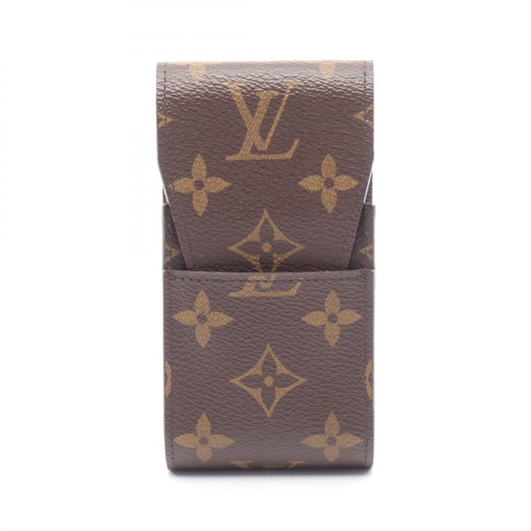 LOUIS VUITTON Etui Cigarette cases M63024 Monogram canvas Brown Used unisex LV