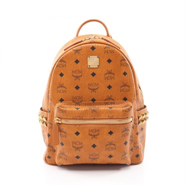 MCM Vicetos Rucksack Backpack leather Brown Used Women