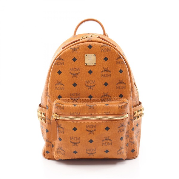 MCM Vicetos Rucksack Backpack leather Brown Used Women