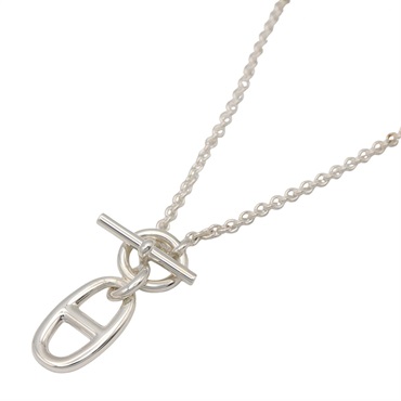 HERMES Chaine d'Ancre Amulet Necklace Pendant Silver 925 Used Unisex