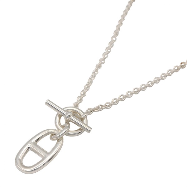 HERMES Chaine d'Ancre Amulet Necklace Pendant Silver 925 Used Unisex