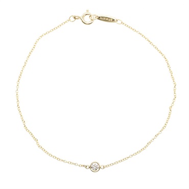 TIFFANY & CO By the Yard Diamond Bracelet 18KYG Yellow Gold Clear Used Women