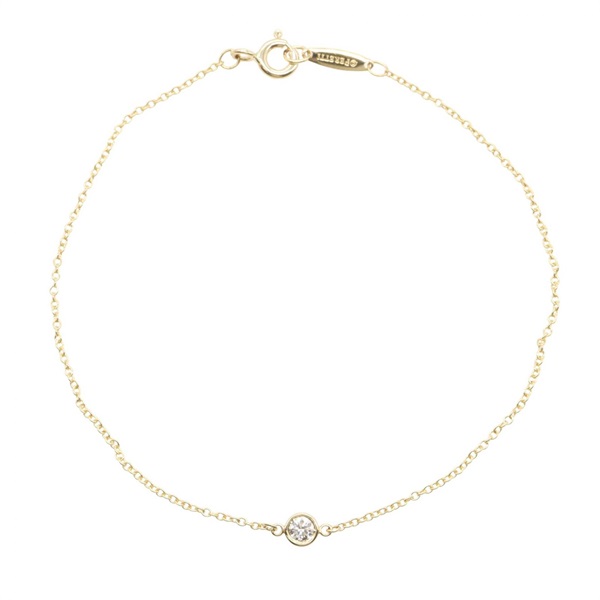 TIFFANY & CO By the Yard Diamond Bracelet 18KYG Yellow Gold Clear Used Women