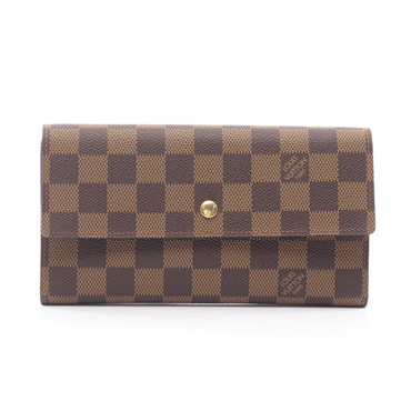 LOUIS VUITTON Portefeuille International Tri-fold long wallet N61217 Damier LV