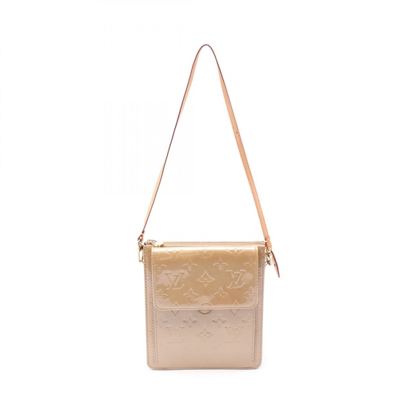 LOUIS VUITTON Motto one Shoulder Bag M91136 Vernis leather Beige Used LV