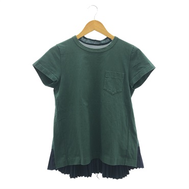 Sacai Short Sleeve T-shirt S14CDMDP27QE0FCL53 Cotton Green Size 3 Used Women