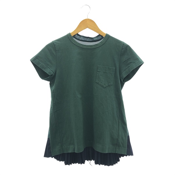 Sacai Short Sleeve T-shirt S14CDMDP27QE0FCL53 Cotton Green Size 3 Used Women