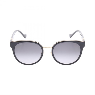 GUCCI CateyeSunglasses GG1027SK Plastic Gold Plated Black Used Women