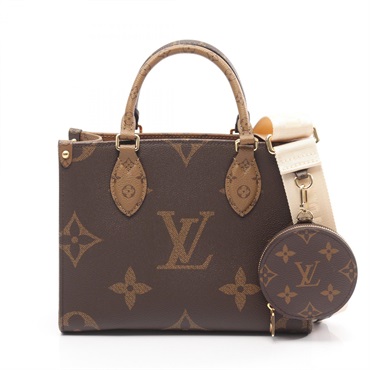 LOUIS VUITTON On the Go PM crossbody tote Handbag M46373 Monogram Giant Reverse