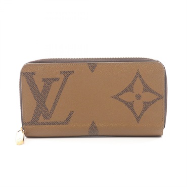 LOUIS VUITTON Zippy Around wallet M69353 Monogram Giant Reverse Brown Used LV