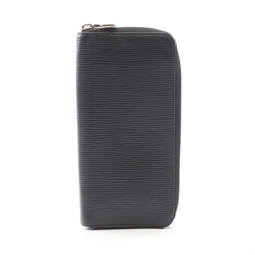 LOUIS VUITTON Zippy Around wallet Vertical M60965 Epi leather Black Used mens LV