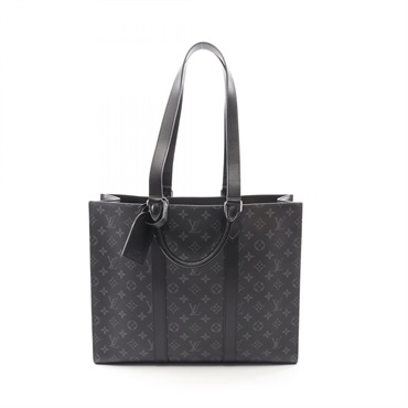 LOUIS VUITTON Sac Plat 24H Tote Shoulder Handbag M47059 Monogram eclipse Used LV