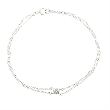 TIFFANY＆CO Solitaire Diamond Bracelet Pt950 Platinum Used Women