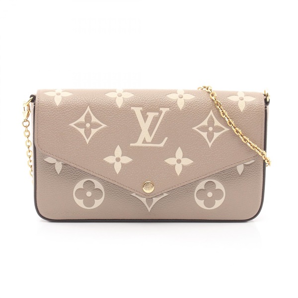 LOUIS VUITTON Pochette Felice Shoulder Bag M82610 Monogram empreinte Beige Used